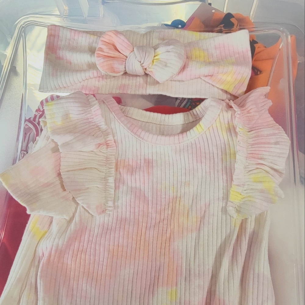 Cat & Jack headband & romper.